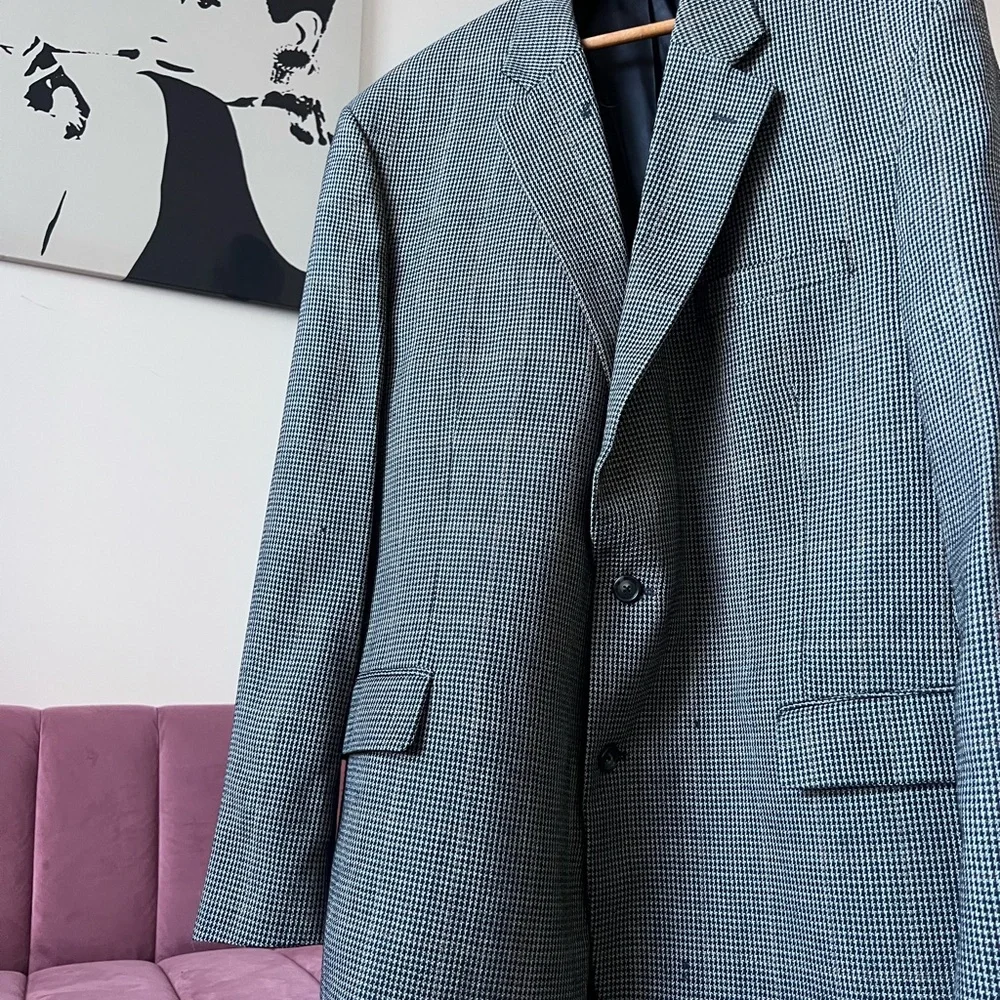 Men’s Jos. A. Bank‎ Tweed Silk Wool Blazer Sport Coat 48L Classic Tailored